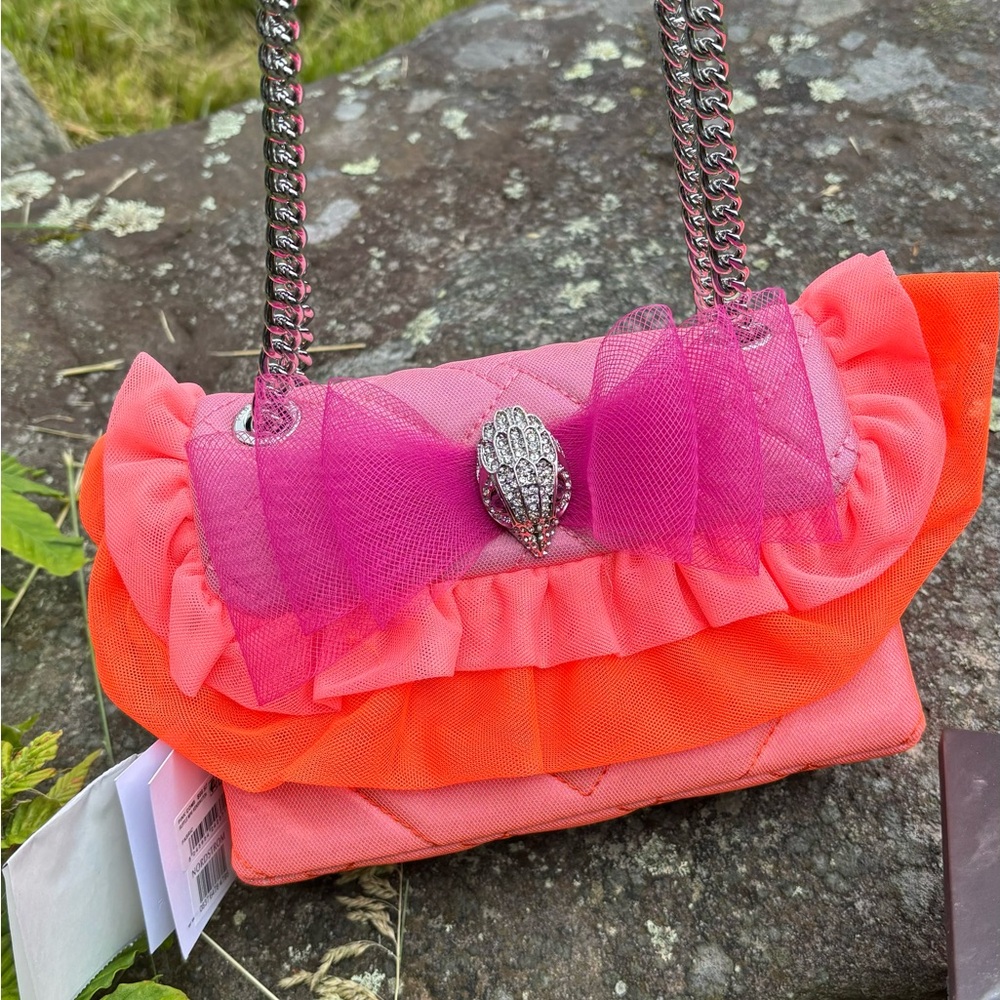 SOLD⛔️Authentic KURT GEIGER LONDON gauzy twill bow eagle head magnetic  shoulder